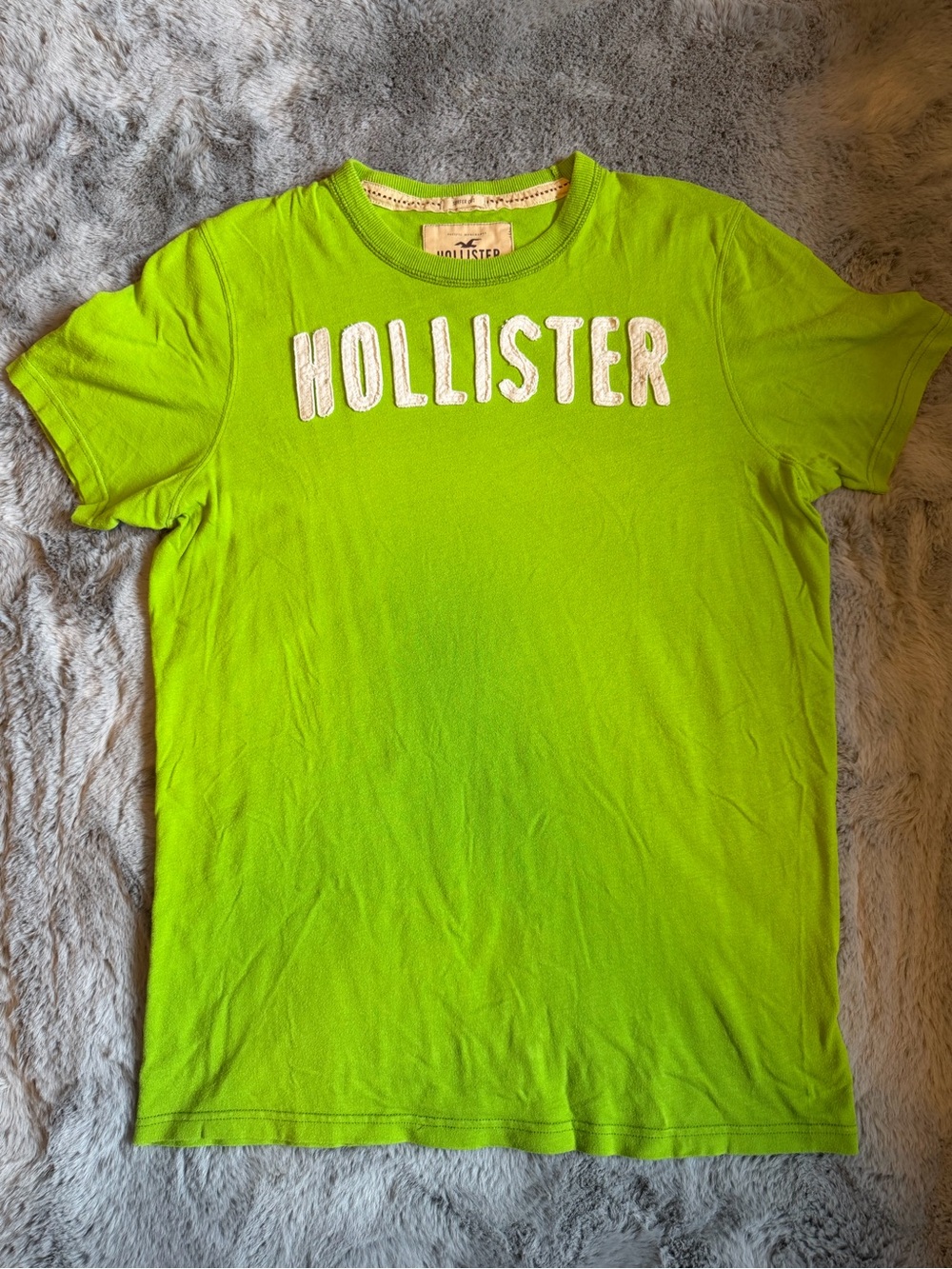 Hollister Neon Green t-shirt with White Logo